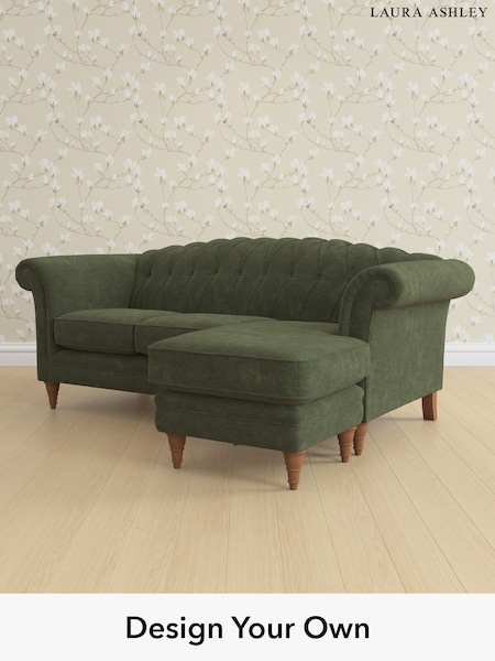 Alwyn Velvet/Ivy Green Gloucester Button Back By Laura Ashley (H40066) | £1,900