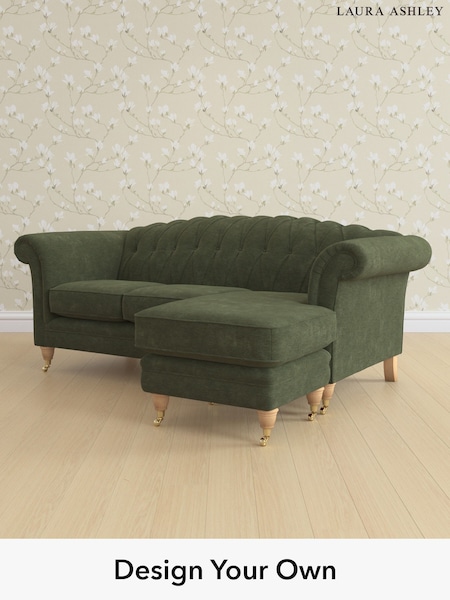 Alwyn Velvet/Ivy Green Gloucester Button Back By Laura Ashley (H40066) | £1,900