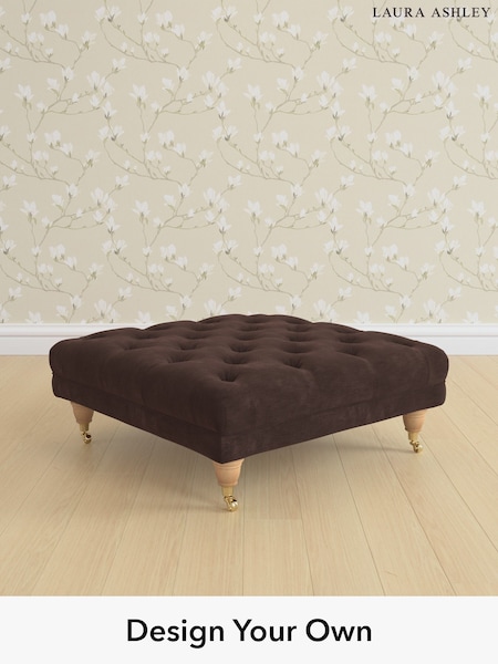 Alwyn Velvet/Chocolate Brown Gloucester Button Back By Laura Ashley (H40072) | £600