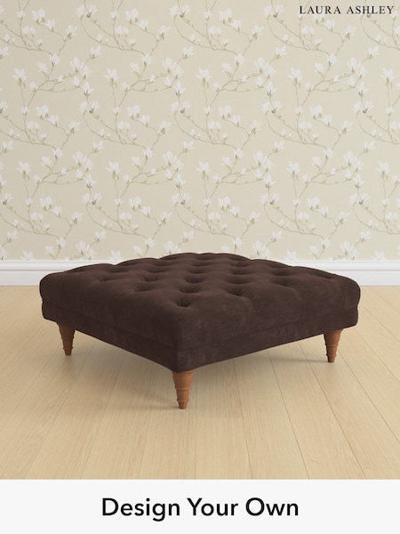 Alwyn Velvet/Chocolate Brown Gloucester Button Back By Laura Ashley (H40072) | £600
