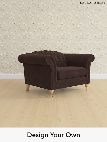 Alwyn Velvet/Chocolate Brown Gloucester Button Back By Laura Ashley (H40072) | £1,050