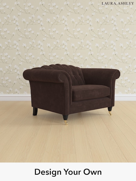Alwyn Velvet/Chocolate Brown Gloucester Button Back By Laura Ashley (H40072) | £1,050