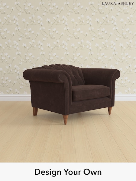 Alwyn Velvet/Chocolate Brown Gloucester Button Back By Laura Ashley (H40072) | £1,050