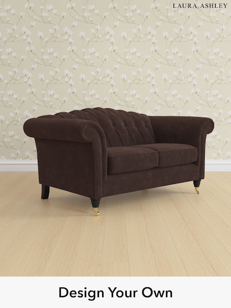 Alwyn Velvet/Chocolate Brown Gloucester Button Back By Laura Ashley (H40072) | £1,225