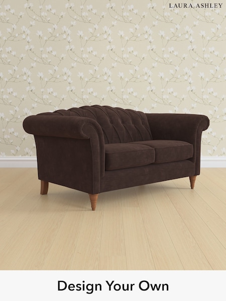 Alwyn Velvet/Chocolate Brown Gloucester Button Back By Laura Ashley (H40072) | £1,225