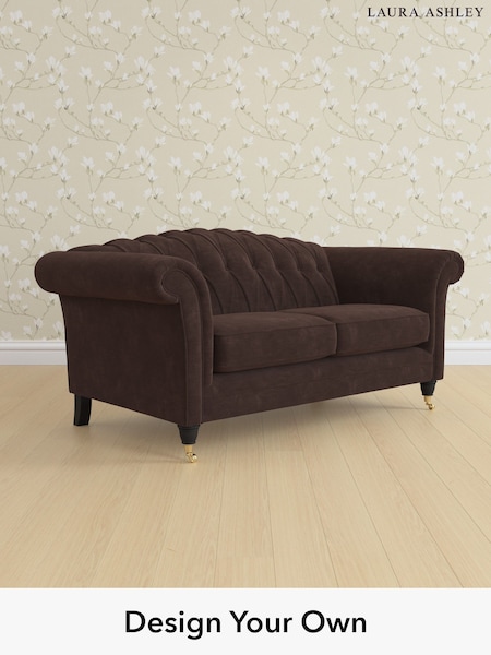 Alwyn Velvet/Chocolate Brown Gloucester Button Back By Laura Ashley (H40072) | £1,325