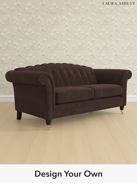 Alwyn Velvet/Chocolate Brown Gloucester Button Back By Laura Ashley (H40072) | £1,425