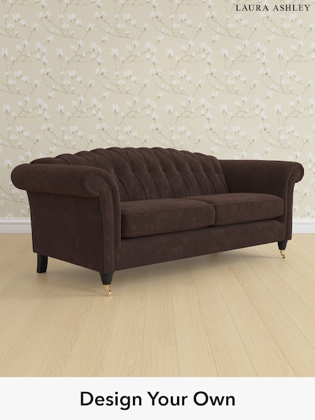 Alwyn Velvet/Chocolate Brown Gloucester Button Back By Laura Ashley (H40072) | £1,525