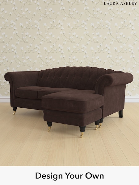 Alwyn Velvet/Chocolate Brown Gloucester Button Back By Laura Ashley (H40072) | £1,900