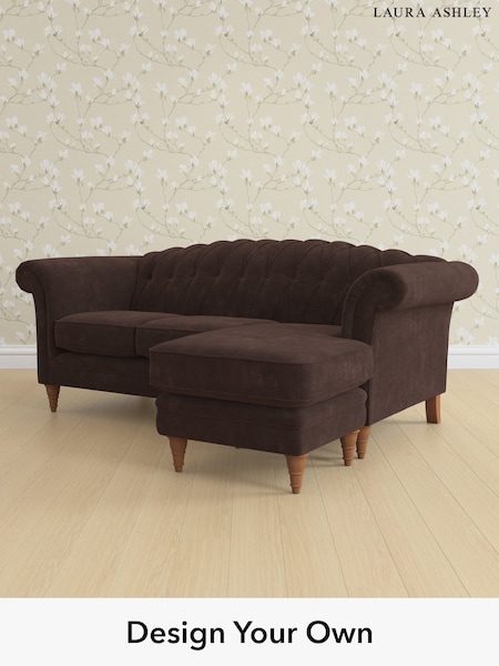 Alwyn Velvet/Chocolate Brown Gloucester Button Back By Laura Ashley (H40072) | £1,900