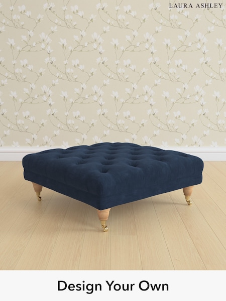 Alwyn Velvet/Midnight Navy Gloucester Button Back By Laura Ashley (H40080) | £600