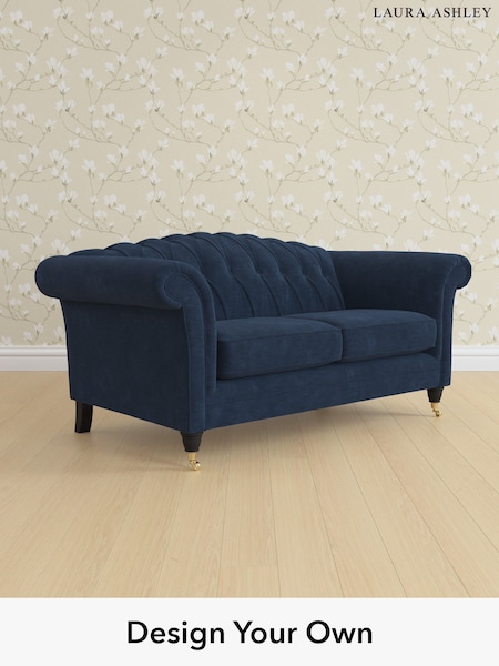 Alwyn Velvet/Midnight Navy Gloucester Button Back By Laura Ashley (H40080) | £1,325