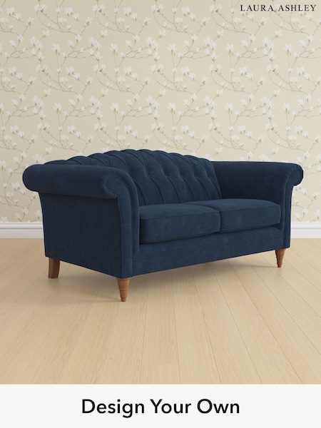 Alwyn Velvet/Midnight Navy Gloucester Button Back By Laura Ashley (H40080) | £1,325