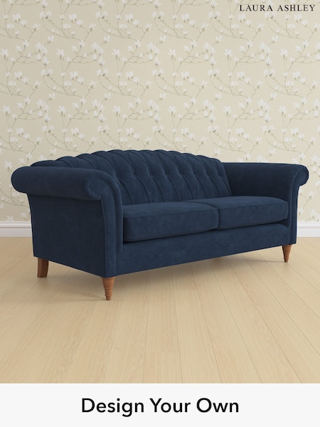 Alwyn Velvet/Midnight Navy Gloucester Button Back By Laura Ashley (H40080) | £1,525