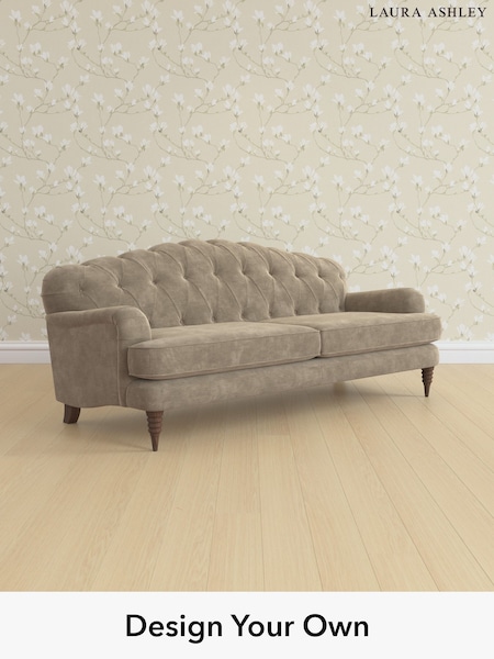 Alwyn Velvet/Truffle Natural Havering By Laura Ashley (H40081) | £1,575