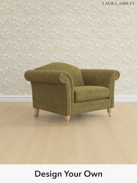 Alwyn Velvet/Olive Green Gloucester By Laura Ashley (H40086) | £950