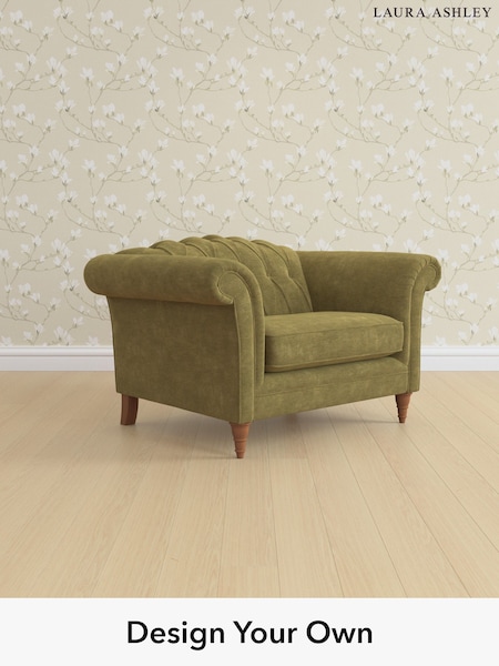 Alwyn Velvet/Olive Green Gloucester Button Back By Laura Ashley (H40089) | £1,050