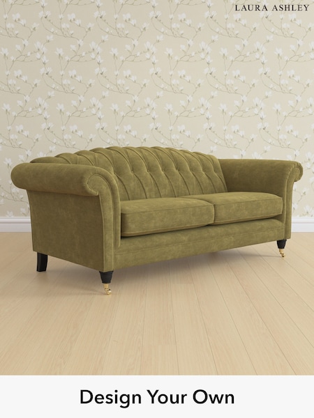 Alwyn Velvet/Olive Green Gloucester Button Back By Laura Ashley (H40089) | £1,525