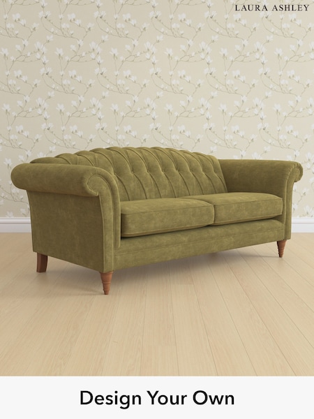 Alwyn Velvet/Olive Green Gloucester Button Back By Laura Ashley (H40089) | £1,525