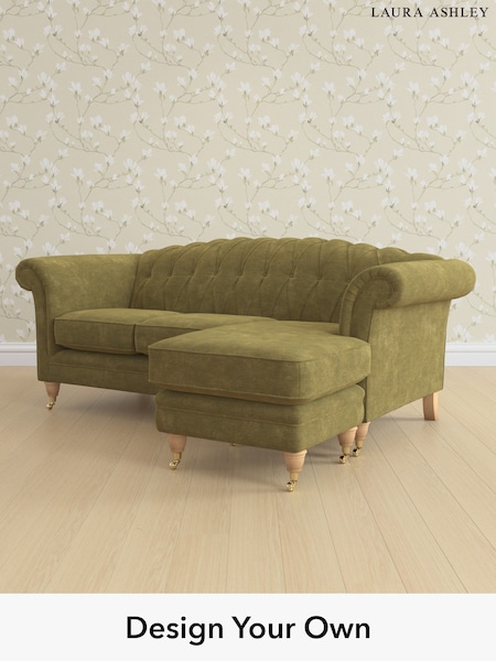 Alwyn Velvet/Olive Green Gloucester Button Back By Laura Ashley (H40089) | £1,900