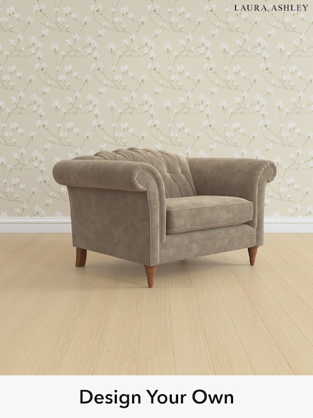 Alwyn Velvet/Truffle Natural Gloucester Button Back By Laura Ashley (H40090) | £1,050