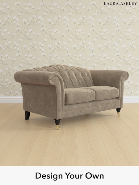 Alwyn Velvet/Truffle Natural Gloucester Button Back By Laura Ashley (H40090) | £1,225