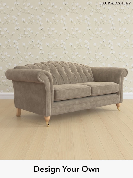 Alwyn Velvet/Truffle Natural Gloucester Button Back By Laura Ashley (H40090) | £1,425