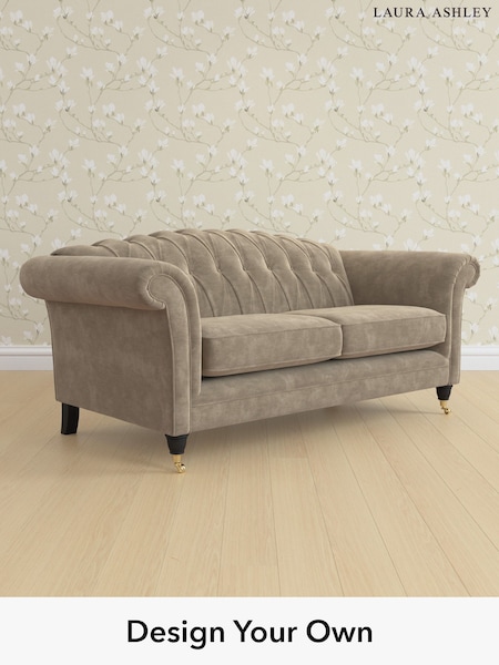 Alwyn Velvet/Truffle Natural Gloucester Button Back By Laura Ashley (H40090) | £1,425
