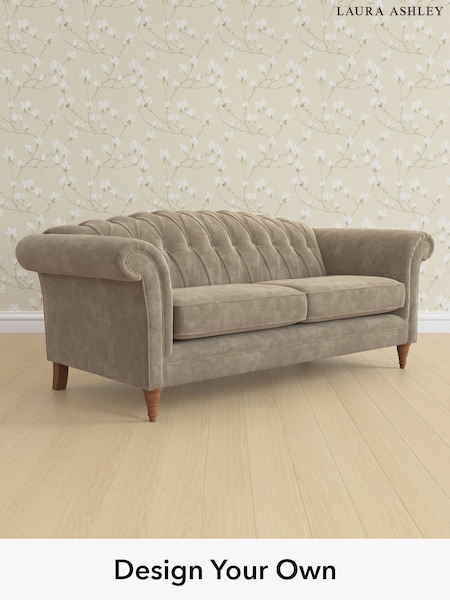 Alwyn Velvet/Truffle Natural Gloucester Button Back By Laura Ashley (H40090) | £1,525