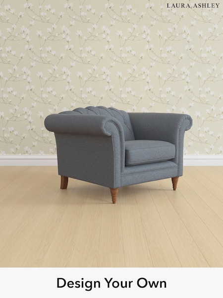 Anneliese/Midnight Navy Gloucester Button Back By Laura Ashley (H40100) | £1,000