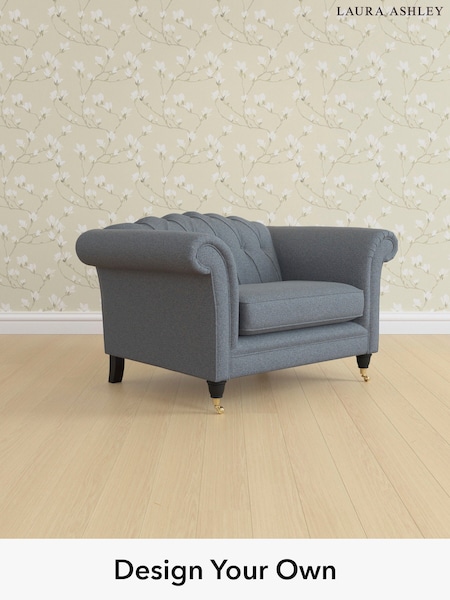 Anneliese/Midnight Navy Gloucester Button Back By Laura Ashley (H40100) | £1,100