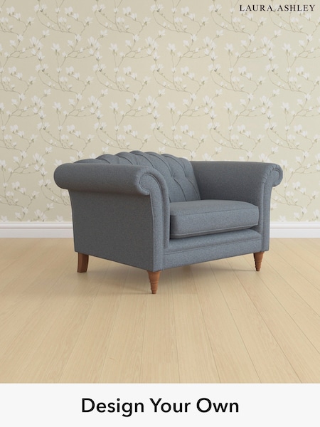 Anneliese/Midnight Navy Gloucester Button Back By Laura Ashley (H40100) | £1,100