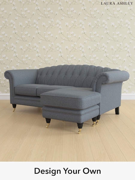 Anneliese/Midnight Navy Gloucester Button Back By Laura Ashley (H40100) | £2,000