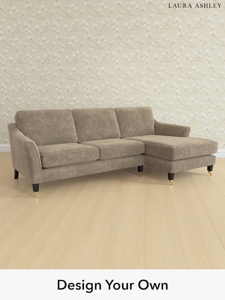 Alwyn Velvet/Truffle Natural Marford By Laura Ashley (H40132) | £2,050