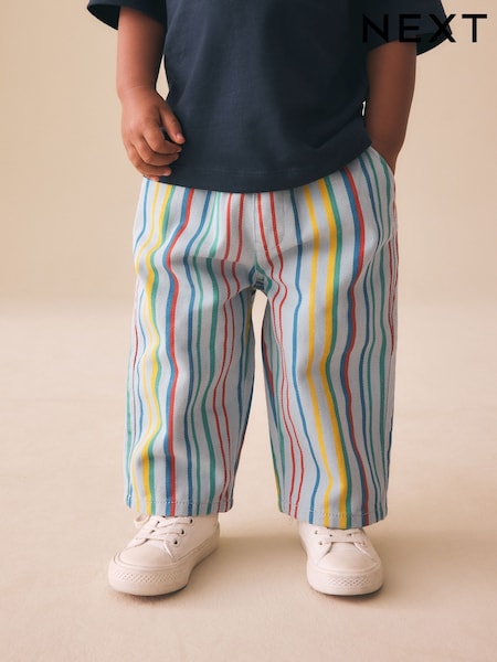 Multi Stripe Pull On Wide Trousers (3mths-7yrs) (H40262) | £11 - £13