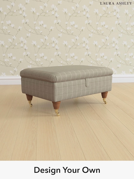 Carolyn Check/Hazelnut Natural Beaumaris By Laura Ashley (H40276) | £575