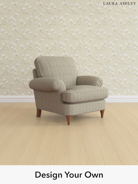 Carolyn Check/Hazelnut Natural Beaumaris By Laura Ashley (H40276) | £950