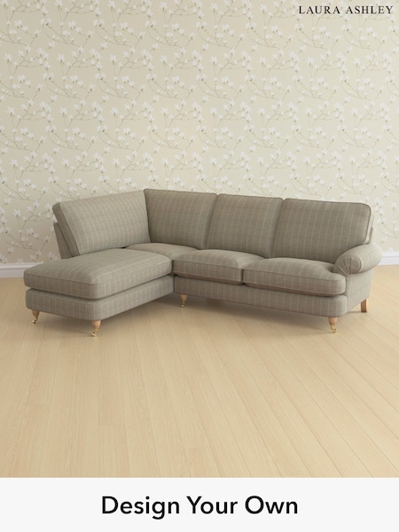 Carolyn Check/Hazelnut Natural Beaumaris By Laura Ashley (H40276) | £2,450