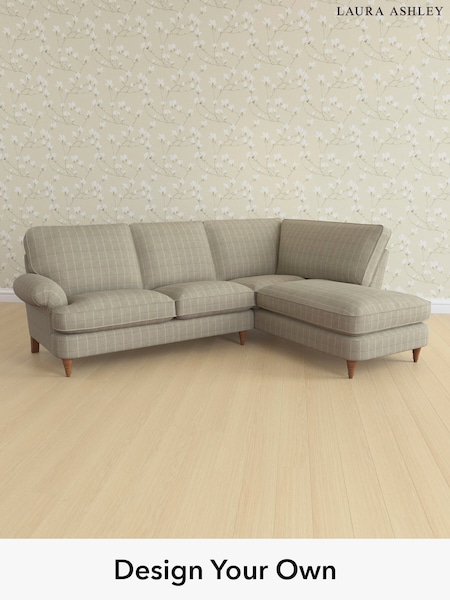 Carolyn Check/Hazelnut Natural Beaumaris By Laura Ashley (H40276) | £2,450