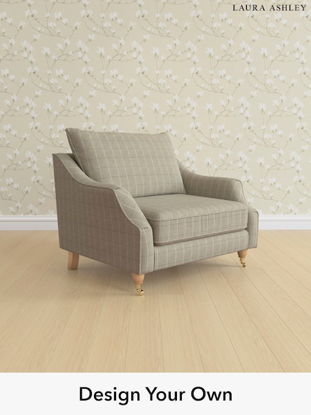 Carolyn Check/Hazelnut Natural Beverley By Laura Ashley (H40277) | £1,050