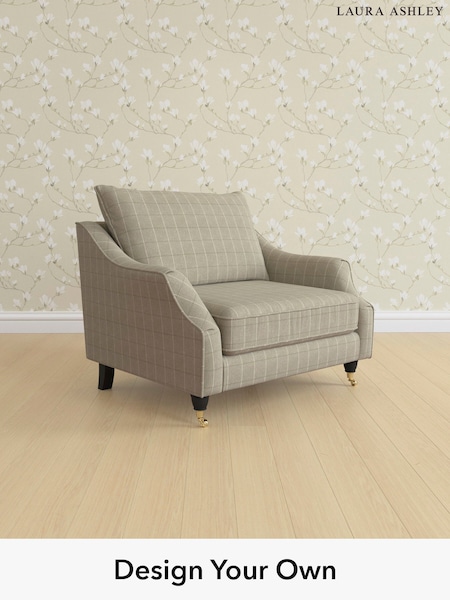 Carolyn Check/Hazelnut Natural Beverley By Laura Ashley (H40277) | £1,050