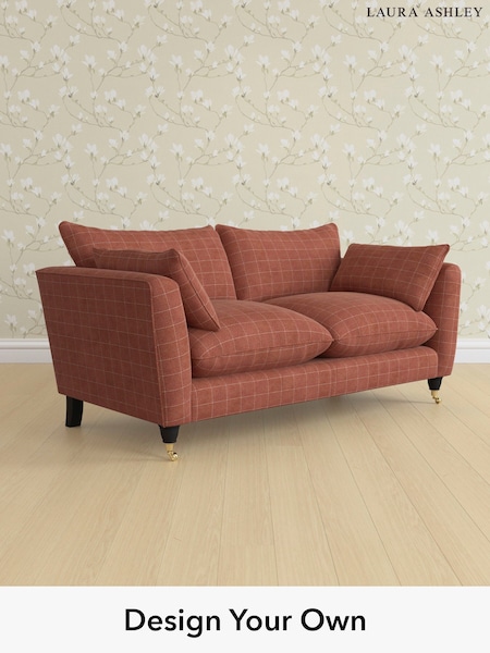Carolyn Check/Terracotta Orange Casterton By Laura Ashley (H40322) | £1,400