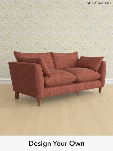 Carolyn Check/Terracotta Orange Casterton By Laura Ashley (H40322) | £1,400