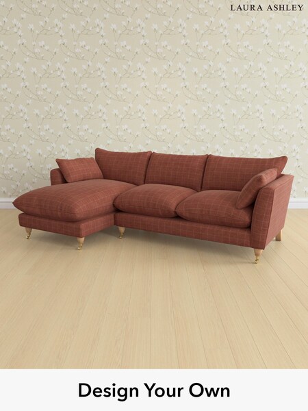 Carolyn Check/Terracotta Orange Casterton By Laura Ashley (H40322) | £2,275
