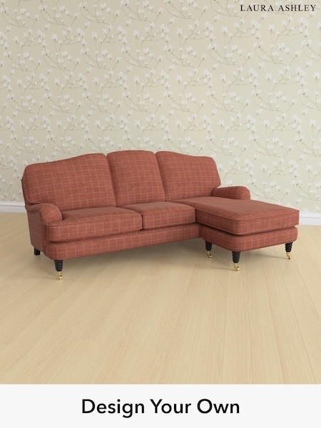 Carolyn Check/Terracotta Orange Lynden By Laura Ashley (H40332) | £2,400