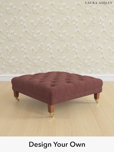 Edwin Chenille/Burgundy Red Chatsworth Button Back By Laura Ashley (H40398) | £650