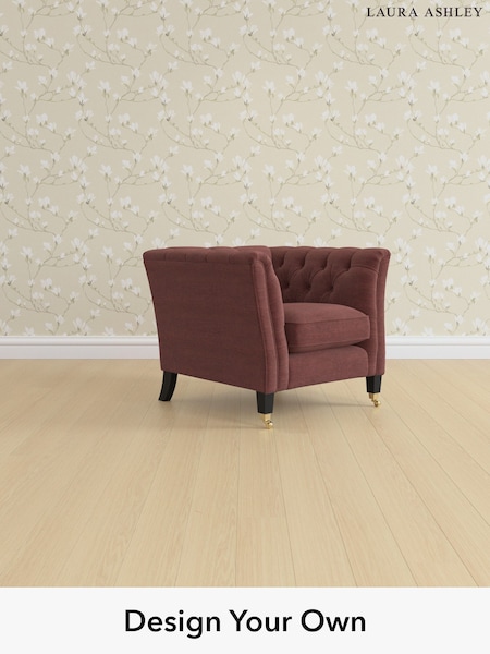 Edwin Chenille/Burgundy Red Chatsworth Button Back By Laura Ashley (H40398) | £1,050