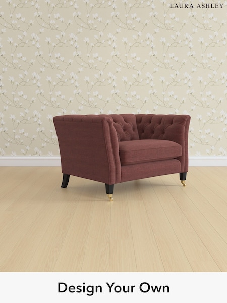 Edwin Chenille/Burgundy Red Chatsworth Button Back By Laura Ashley (H40398) | £1,150
