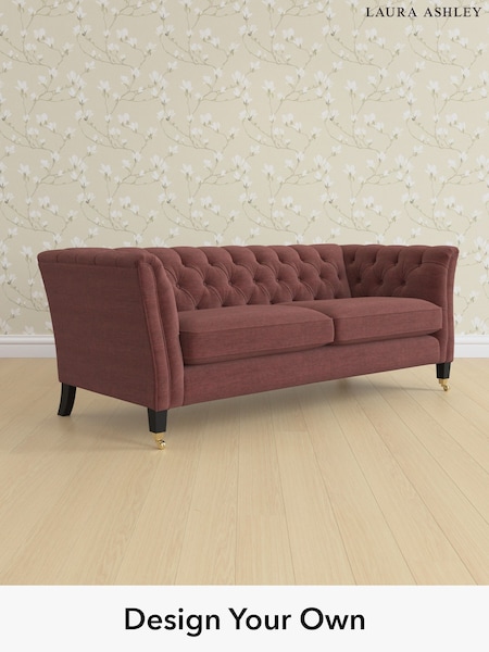 Edwin Chenille/Burgundy Red Chatsworth Button Back By Laura Ashley (H40398) | £1,600