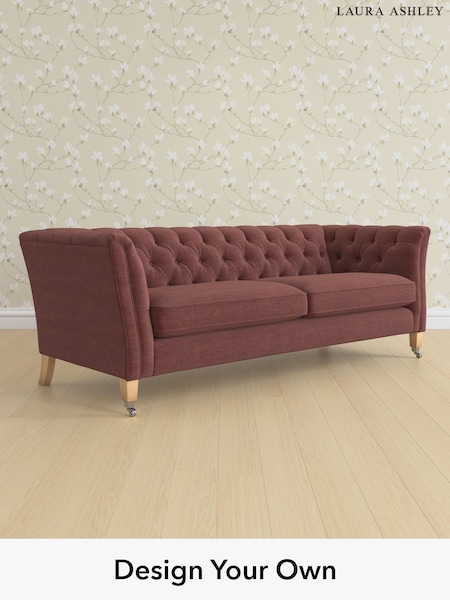 Edwin Chenille/Burgundy Red Chatsworth Button Back By Laura Ashley (H40398) | £1,700